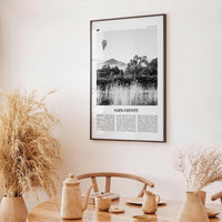 Napa County Print Black and White, Napa County Wall Art, Napa County Poster, Napa County Photo, Napa, Napa Valley, USA, United States