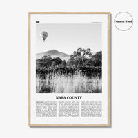 Napa County Print Black and White, Napa County Wall Art, Napa County Poster, Napa County Photo, Napa, Napa Valley, USA, United States