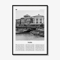 Napa Print Black and White, Napa Wall Art, Napa Poster, Napa Photo, Napa Wall Décor, California, USA, United States