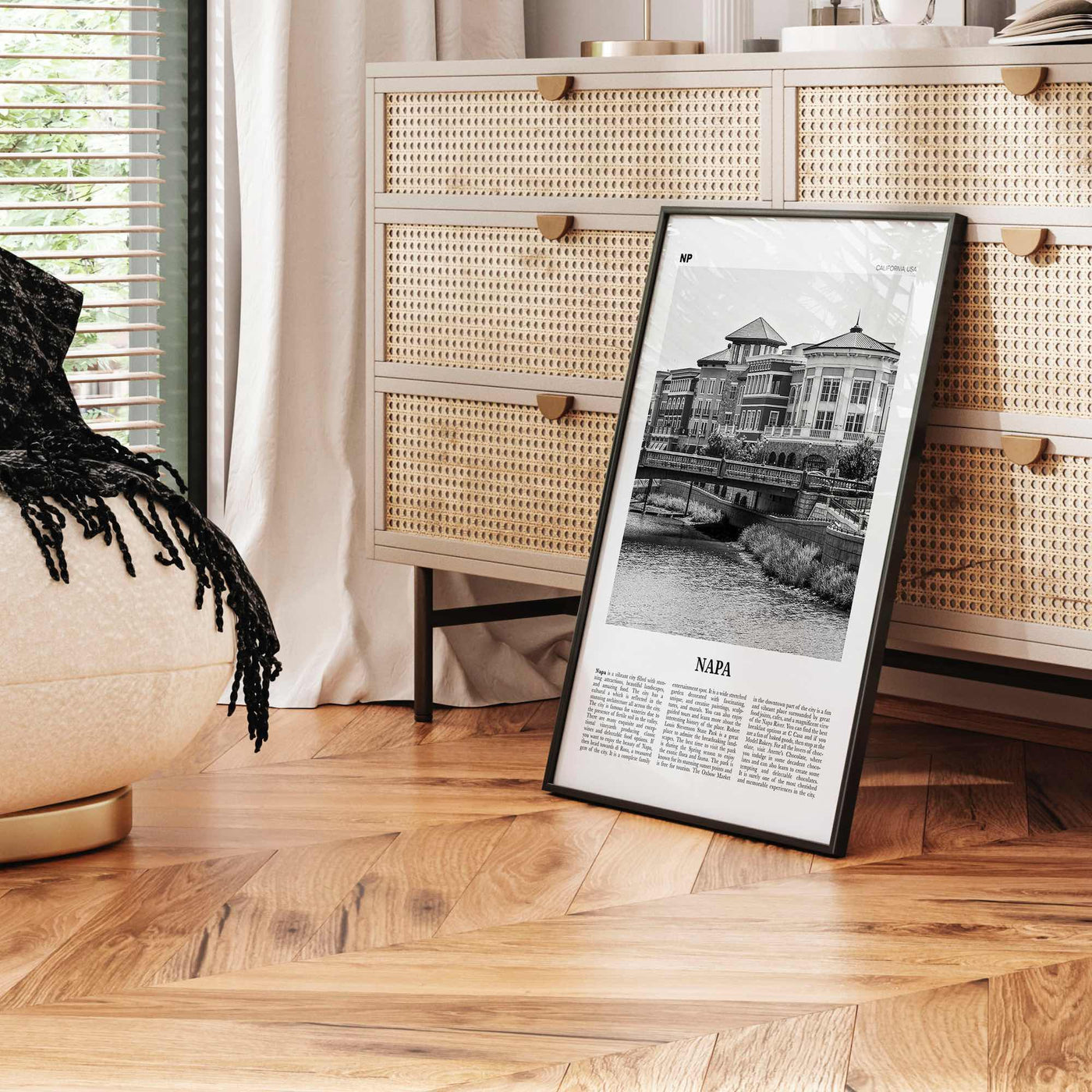 Napa Print Black and White, Napa Wall Art, Napa Poster, Napa Photo, Napa Wall Décor, California, USA, United States