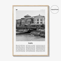Napa Print Black and White, Napa Wall Art, Napa Poster, Napa Photo, Napa Wall Décor, California, USA, United States