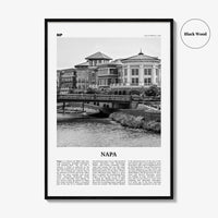 Napa Print Black and White, Napa Wall Art, Napa Poster, Napa Photo, Napa Wall Décor, California, USA, United States