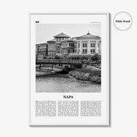 Napa Print Black and White, Napa Wall Art, Napa Poster, Napa Photo, Napa Wall Décor, California, USA, United States