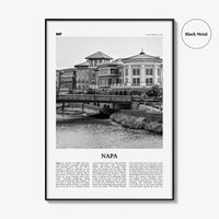 Napa Print Black and White, Napa Wall Art, Napa Poster, Napa Photo, Napa Wall Décor, California, USA, United States
