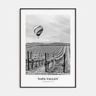 Napa Valley Portrait B&W Poster