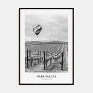 Napa Valley Portrait B&W Poster