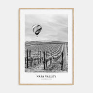 Napa Valley Portrait B&W Poster