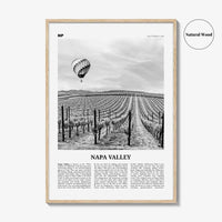 Napa Valley Print Black and White, Napa Valley Wall Art, Napa Valley Poster, Napa Valley Photo, California, USA, United States