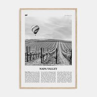 Napa Valley Travel B&W Poster