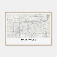 Naperville Map Landscape Poster