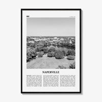 Naperville Print Black and White, Naperville Wall Art, Naperville Poster, Naperville Photo, Naperville Map, Illinois, USA, United States