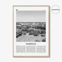 Naperville Print Black and White, Naperville Wall Art, Naperville Poster, Naperville Photo, Naperville Map, Illinois, USA, United States