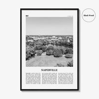 Naperville Print Black and White, Naperville Wall Art, Naperville Poster, Naperville Photo, Naperville Map, Illinois, USA, United States