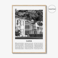 Napier Print Black and White, Napier Wall Art, Napier Poster, Napier Photo, Napier Wall Décor, Napier Map, New Zealand