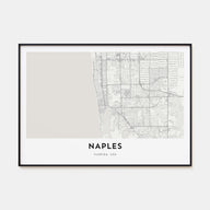 Naples, Florida Map Landscape Poster