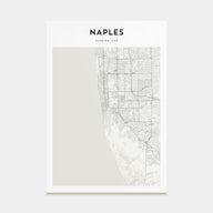 Naples, Florida Map Portrait Poster