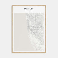 Naples, Florida Map Portrait Poster