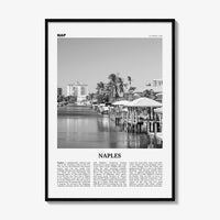 Naples Print Black and White Florida, Naples Wall Art, Naples Poster, Naples Photo, Naples Wall Décor, USA, United States
