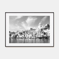 Naples, Italy Landscape B&W Poster