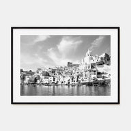 Naples, Italy Landscape B&W Poster