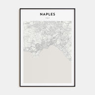 Naples, Italy Map Portrait Poster