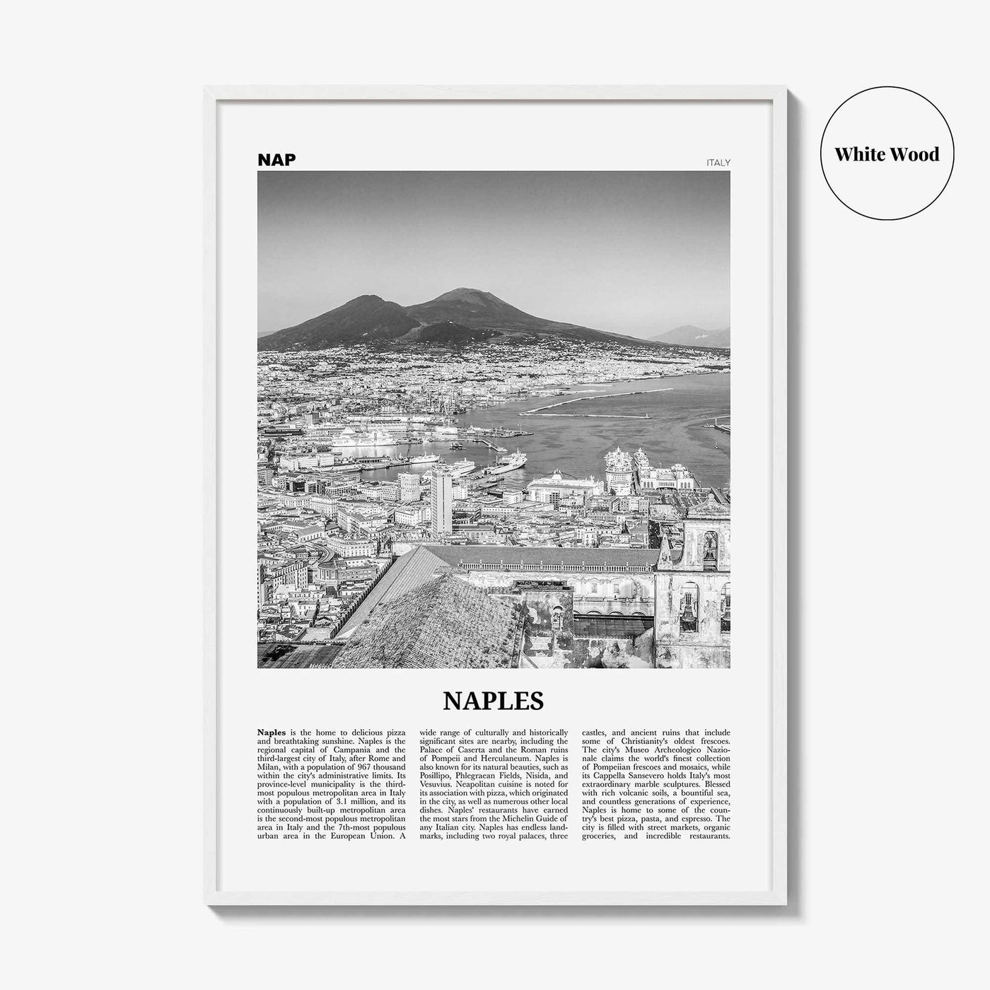 Naples Print Black and White Italy No 1, Naples Wall Art, Naples Poster, Naples Photo, Naples Wall Decor, Napoli, Italia, Europe