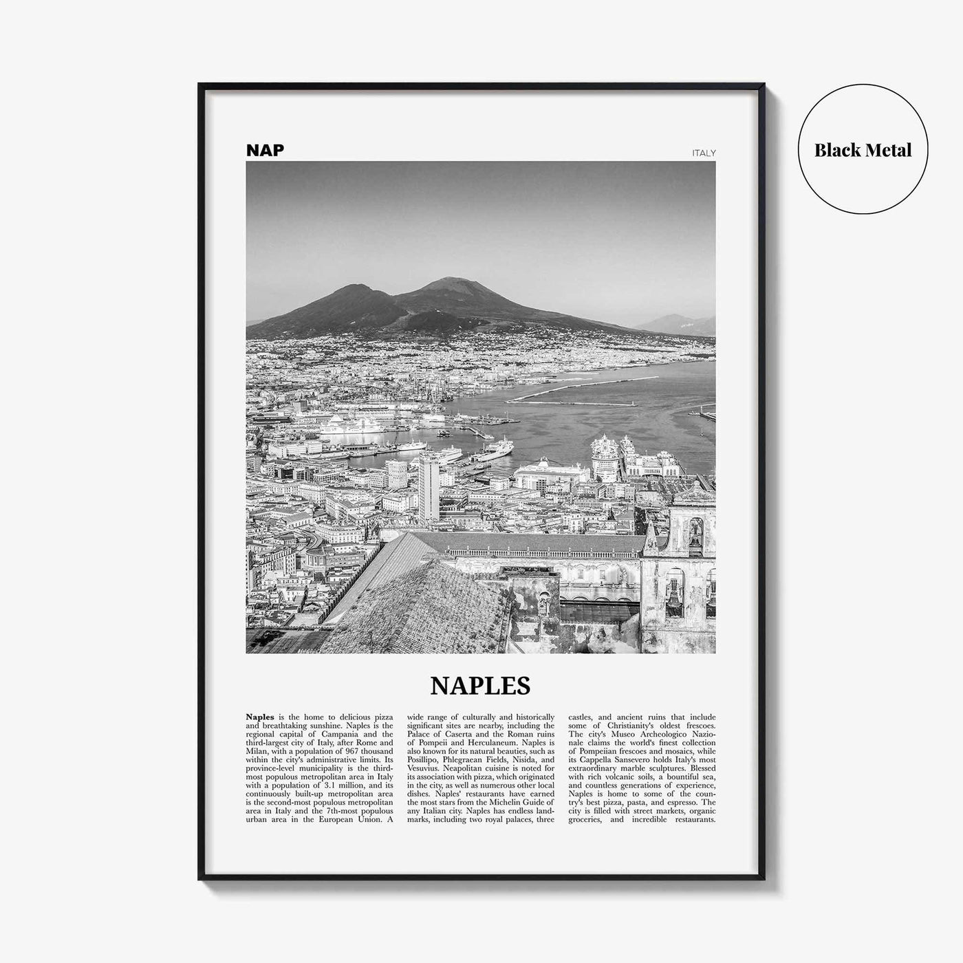 Naples Print Black and White Italy No 1, Naples Wall Art, Naples Poster, Naples Photo, Naples Wall Decor, Napoli, Italia, Europe