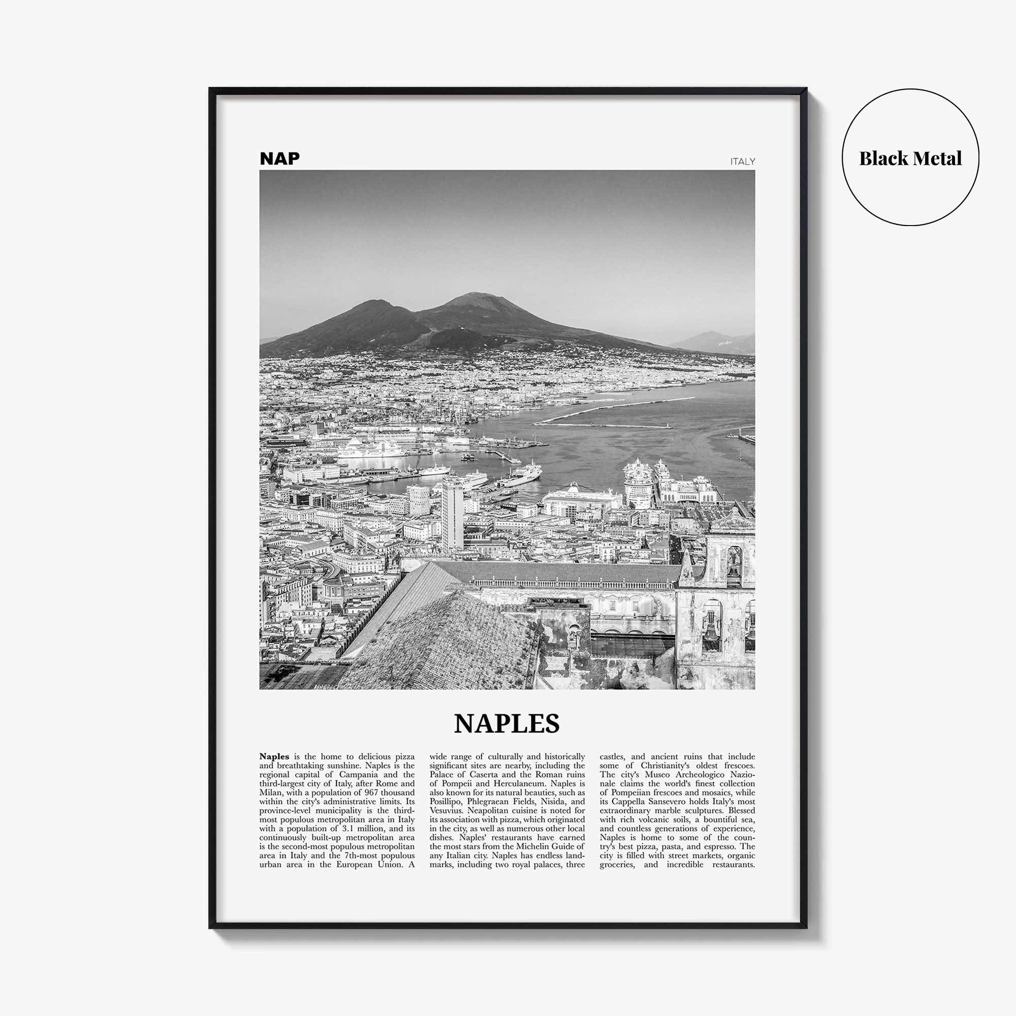 Naples Print Black and White Italy No 1, Naples Wall Art, Naples Poster, Naples Photo, Naples Wall Decor, Napoli, Italia, Europe