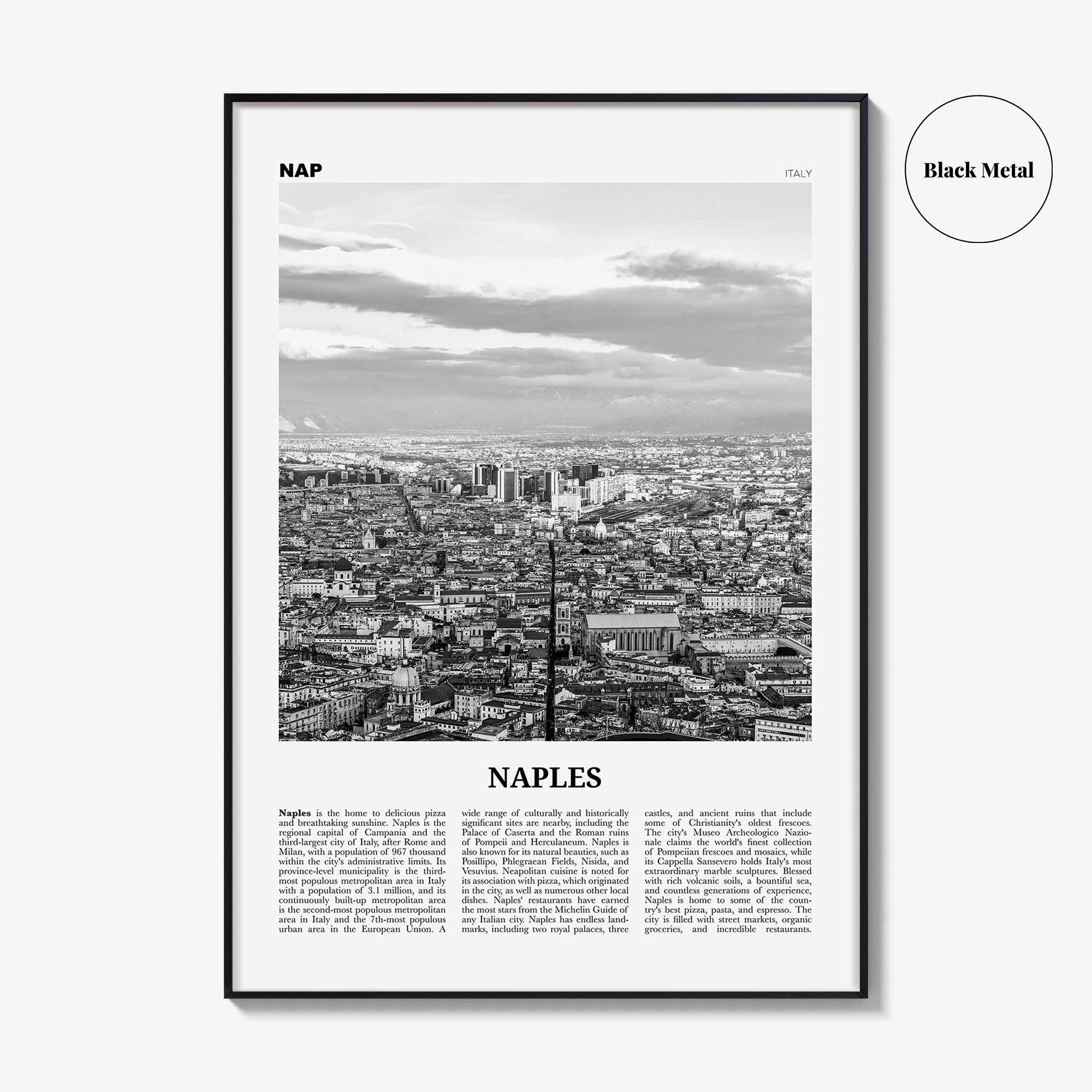 Naples Print Black and White Italy No 2, Naples Wall Art, Naples Poster, Naples Photo, Naples Wall Decor, Napoli, Italia, Europe