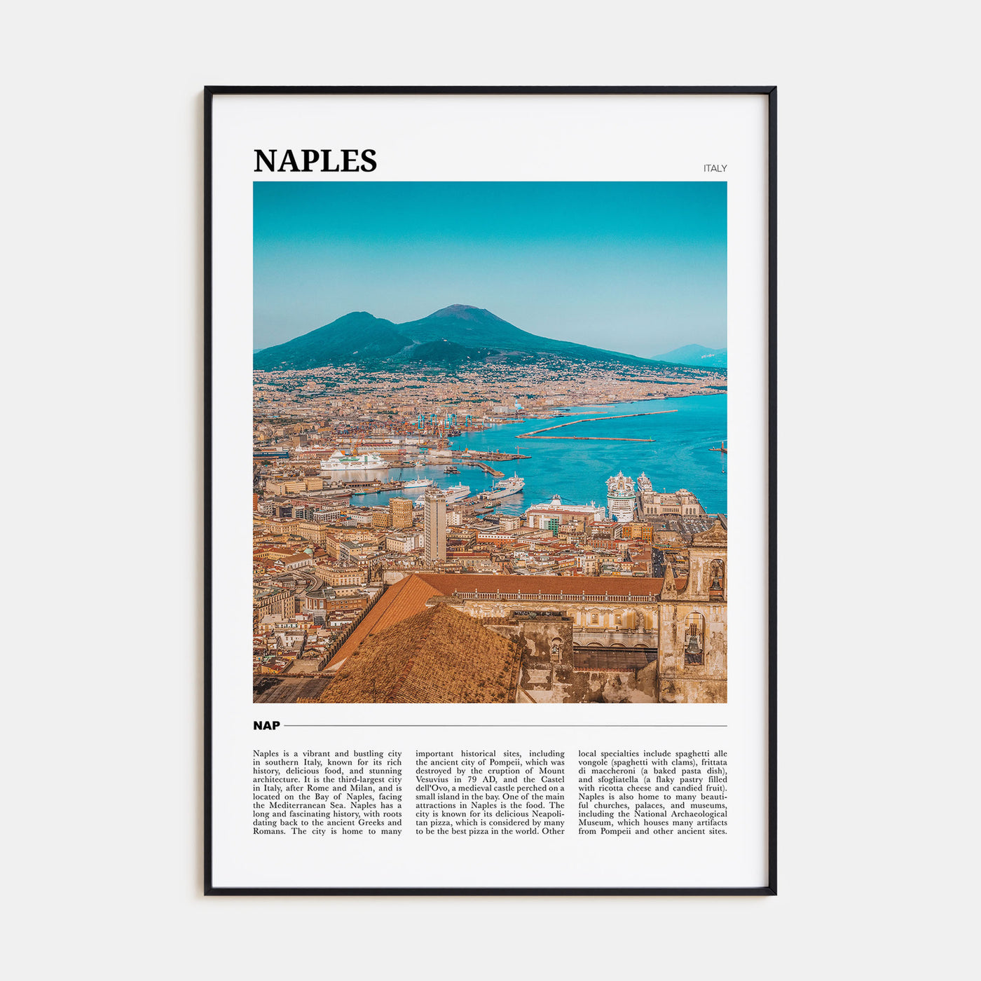 Naples, Italy Travel Color No 2 Poster