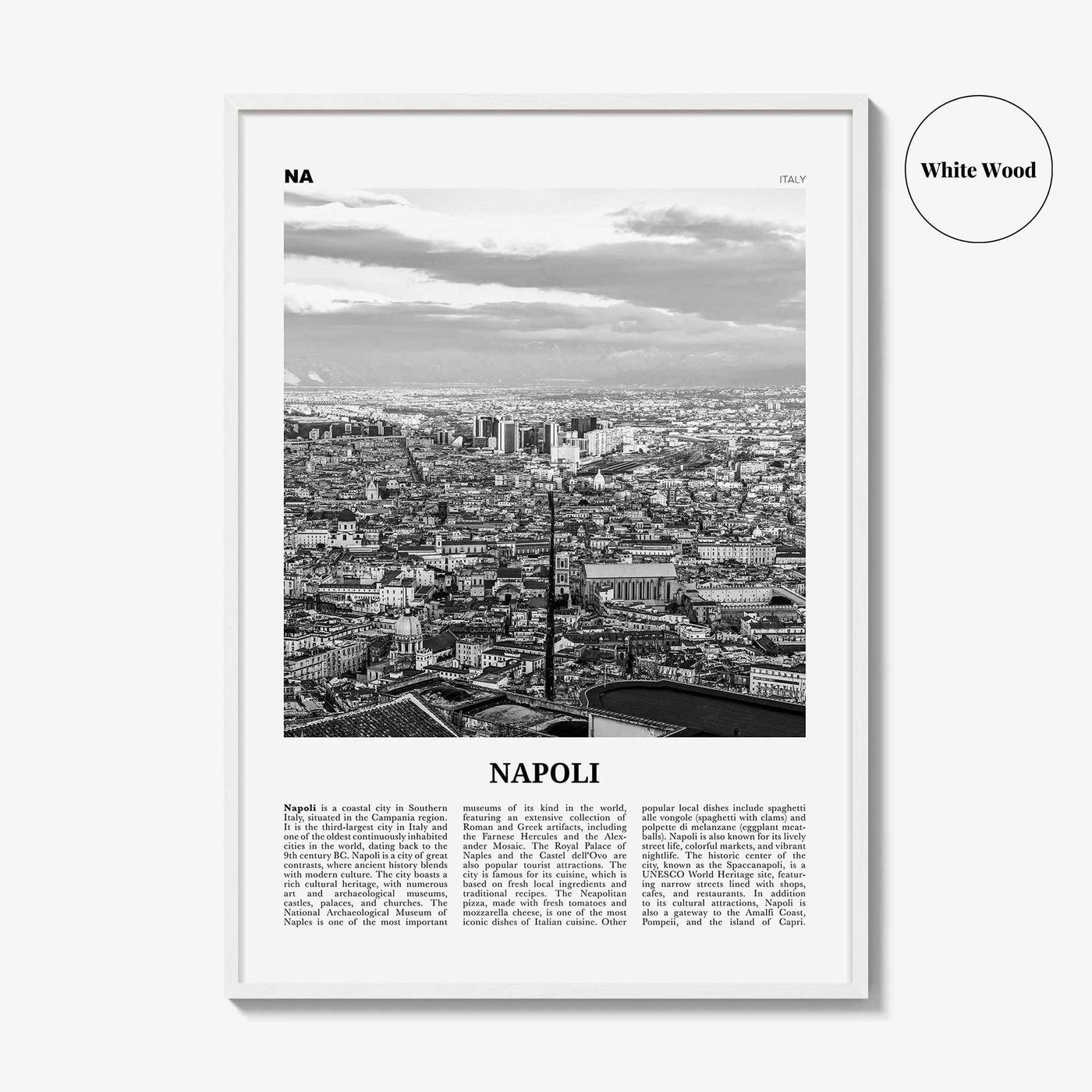 Napoli Print Black and White, Napoli Wall Art, Napoli Poster, Napoli Photo, Napoli Wall Décor, Napoli Map, Italia