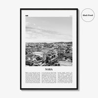 Nara Print Black and White, Nara Wall Art, Nara Poster, Nara Photo, Nara Wall Décor, Nara Map, Japan