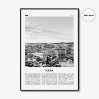 Nara Print Black and White, Nara Wall Art, Nara Poster, Nara Photo, Nara Wall Décor, Nara Map, Japan