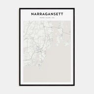Narragansett Map Portrait Poster