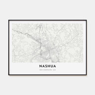 Nashua Map Landscape Poster