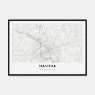 Nashua Map Landscape Poster