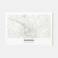 Nashua Map Landscape Poster