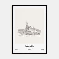 Nashville Drawn Poster