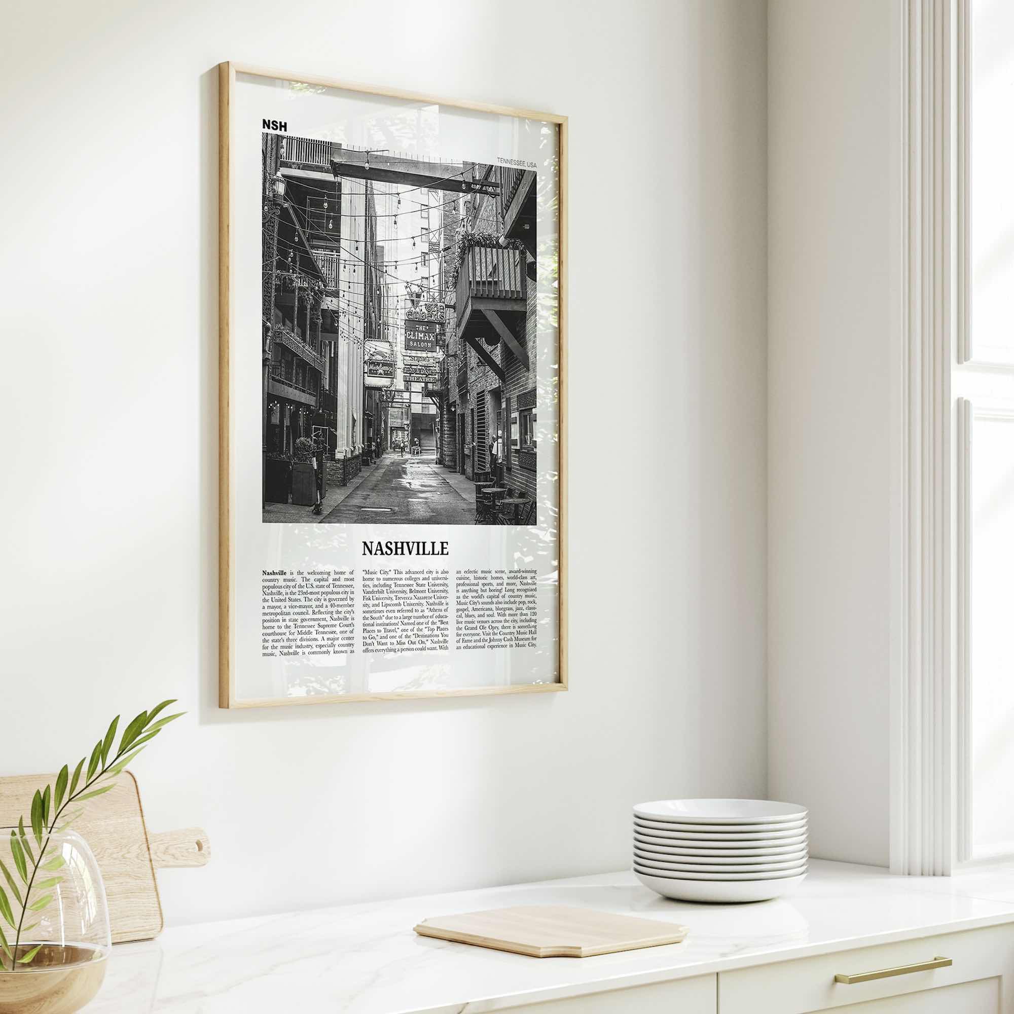 Nashville Print Black and White No 3, Nashville Wall Art, Nashville Poster, Nashville Photo, Tennessee, USA, United States, North America