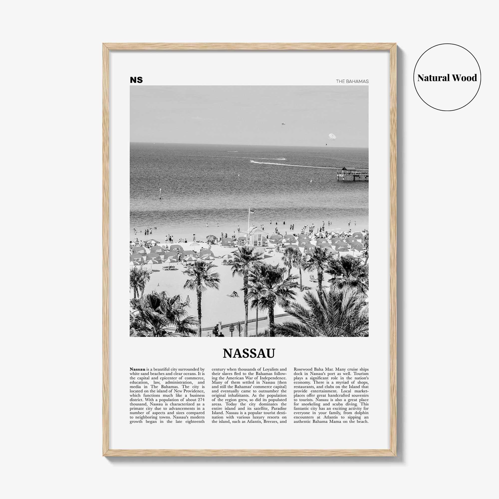 Nassau Print Black and White, Nassau Wall Art, Nassau Poster, Nassau Photo, Nassau Wall Décor, The Bahamas, New Providence