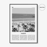 Nassau Print Black and White, Nassau Wall Art, Nassau Poster, Nassau Photo, Nassau Wall Décor, The Bahamas, New Providence