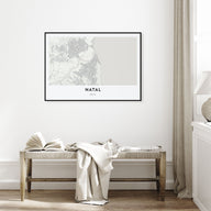 Natal Map Landscape Poster