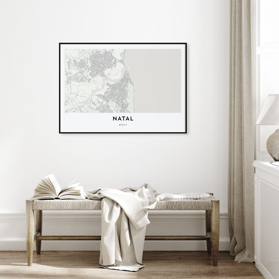 Natal Map Landscape Poster