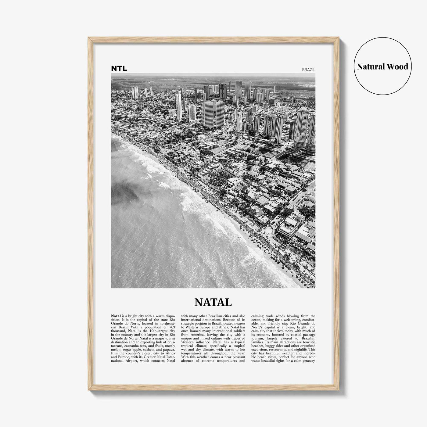 Natal Print Black and White, Natal Wall Art, Natal Poster, Natal Photo, Natal Wall Decor, City Art Print, Rio Grande do Norte Print, Brazil