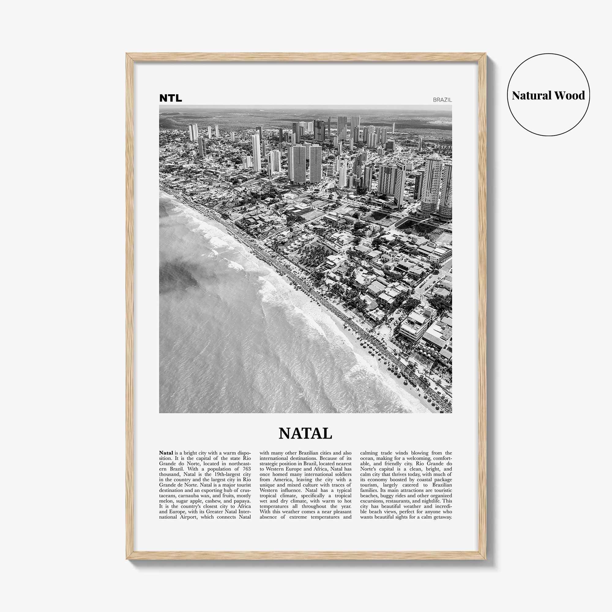Natal Print Black and White, Natal Wall Art, Natal Poster, Natal Photo, Natal Wall Decor, City Art Print, Rio Grande do Norte Print, Brazil
