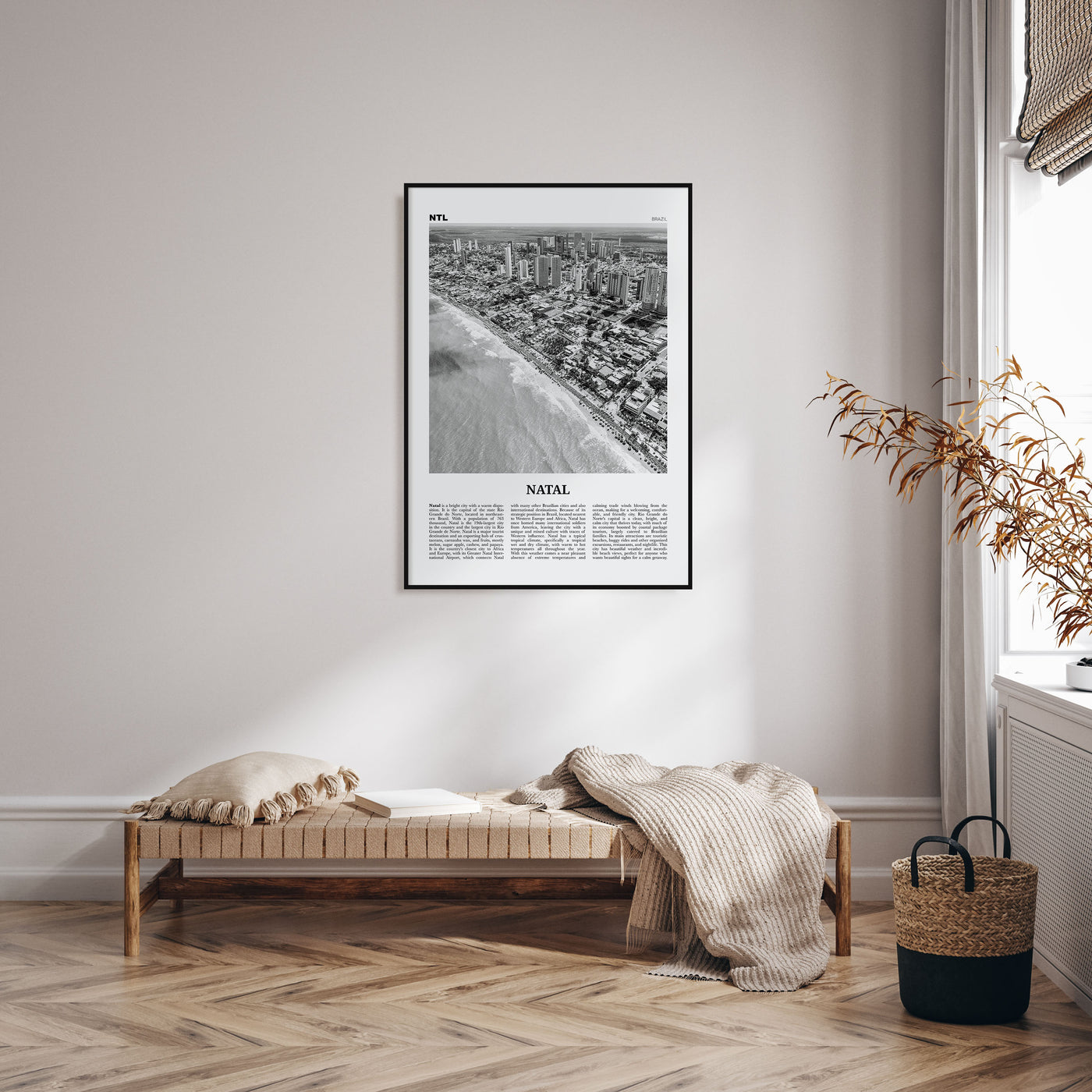 Natal Travel B&W Poster