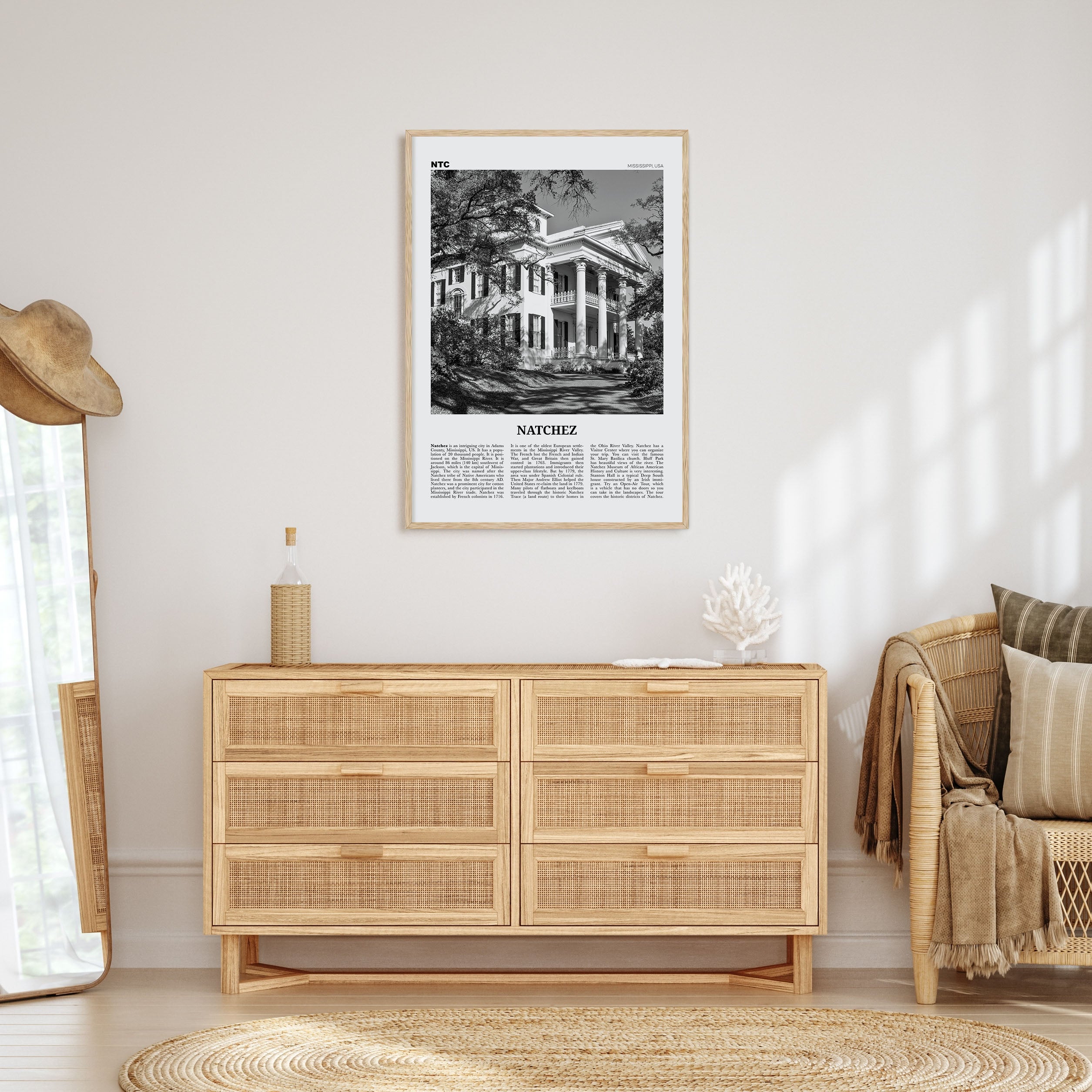 Natchez Travel B&W Poster