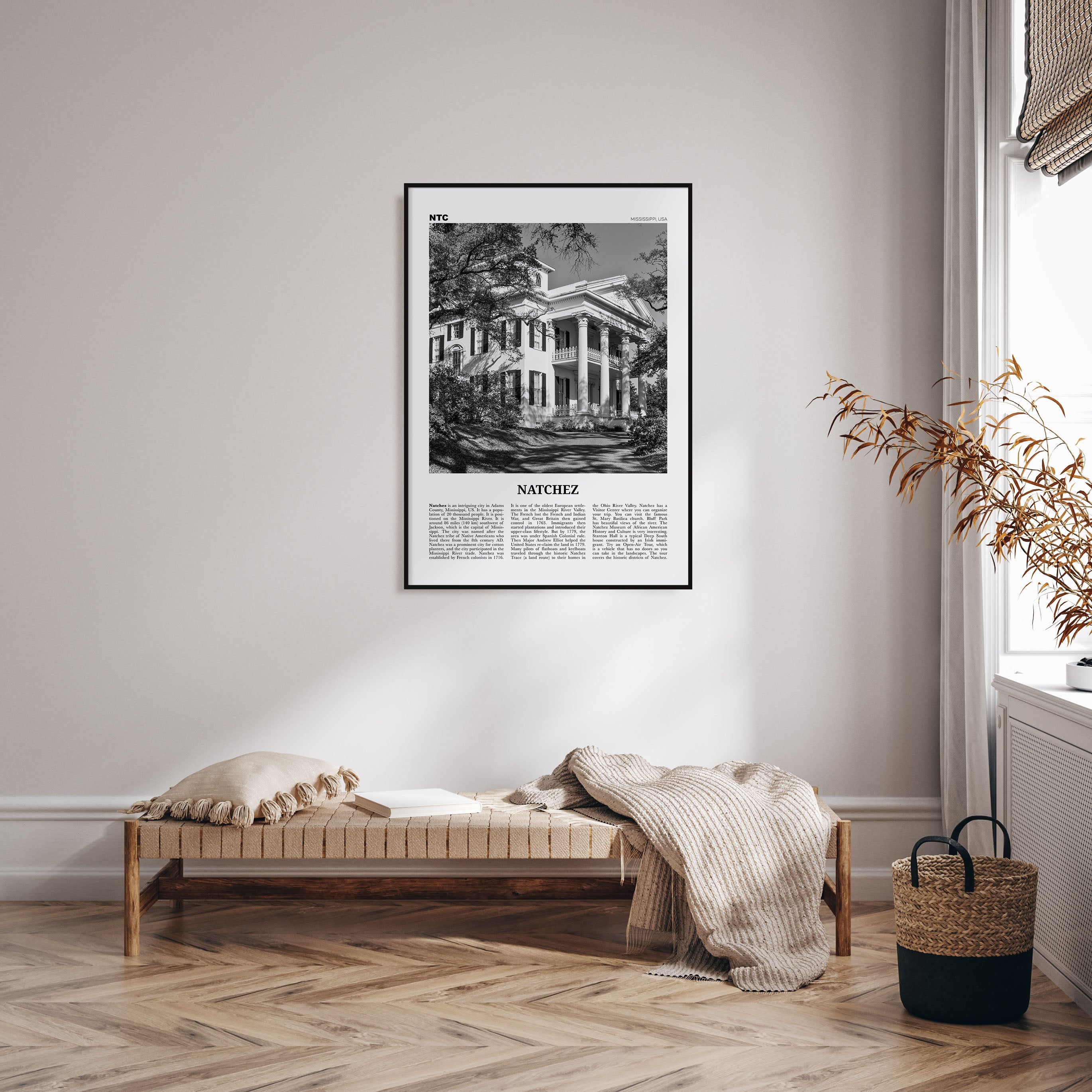 Natchez Travel B&W Poster