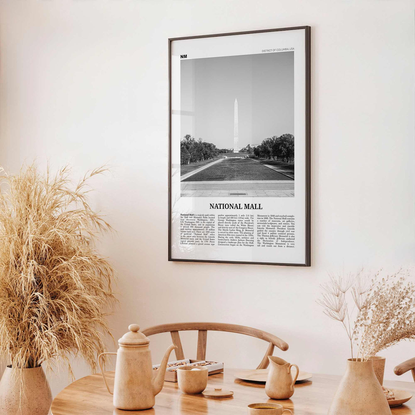 National Mall Print Black and White, National Mall Wall Art, National Mall Poster, National Mall Photo, National Mall Wall Décor