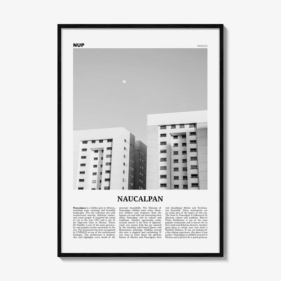 Naucalpan Print Black and White, Naucalpan Wall Art, Naucalpan Poster, Naucalpan Photo, Naucalpan Wall Décor, Mexico